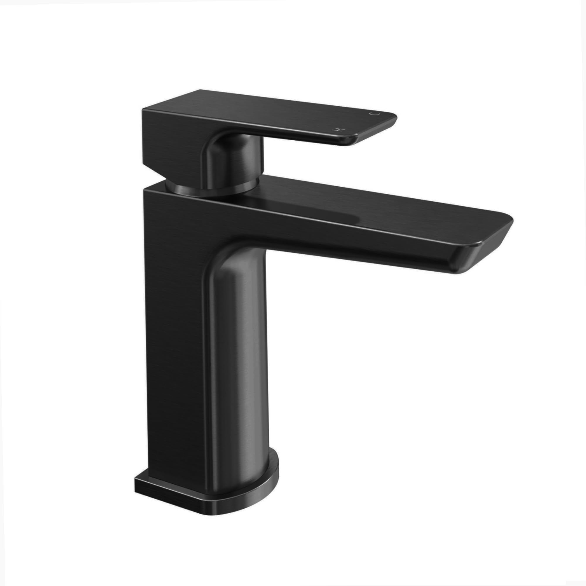 ENKI, Mykonos, BT2103, Contemporary Basin Sink Mixer Tap with Waste, Matt Black