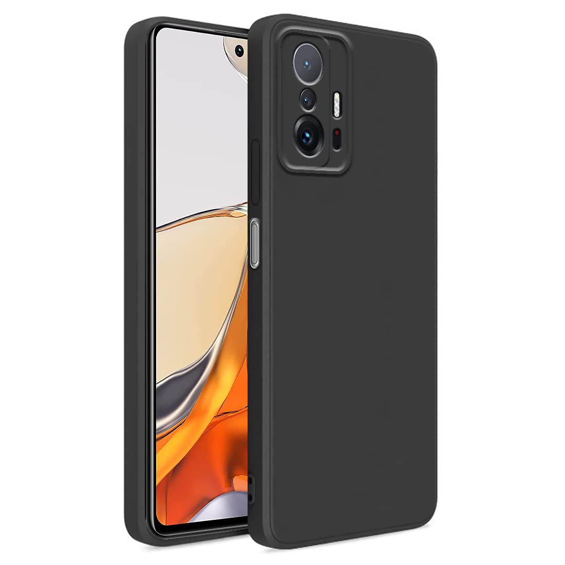 Casotec Back Cover for Mi 11T Pro 5G | Full Camera Protection | Liquid Silicon Case | Flexible Bumper Case for Mi 11T Pro 5G (Black) (B09SV6LQ29) Amazon Price History, Amazon Price Tracker