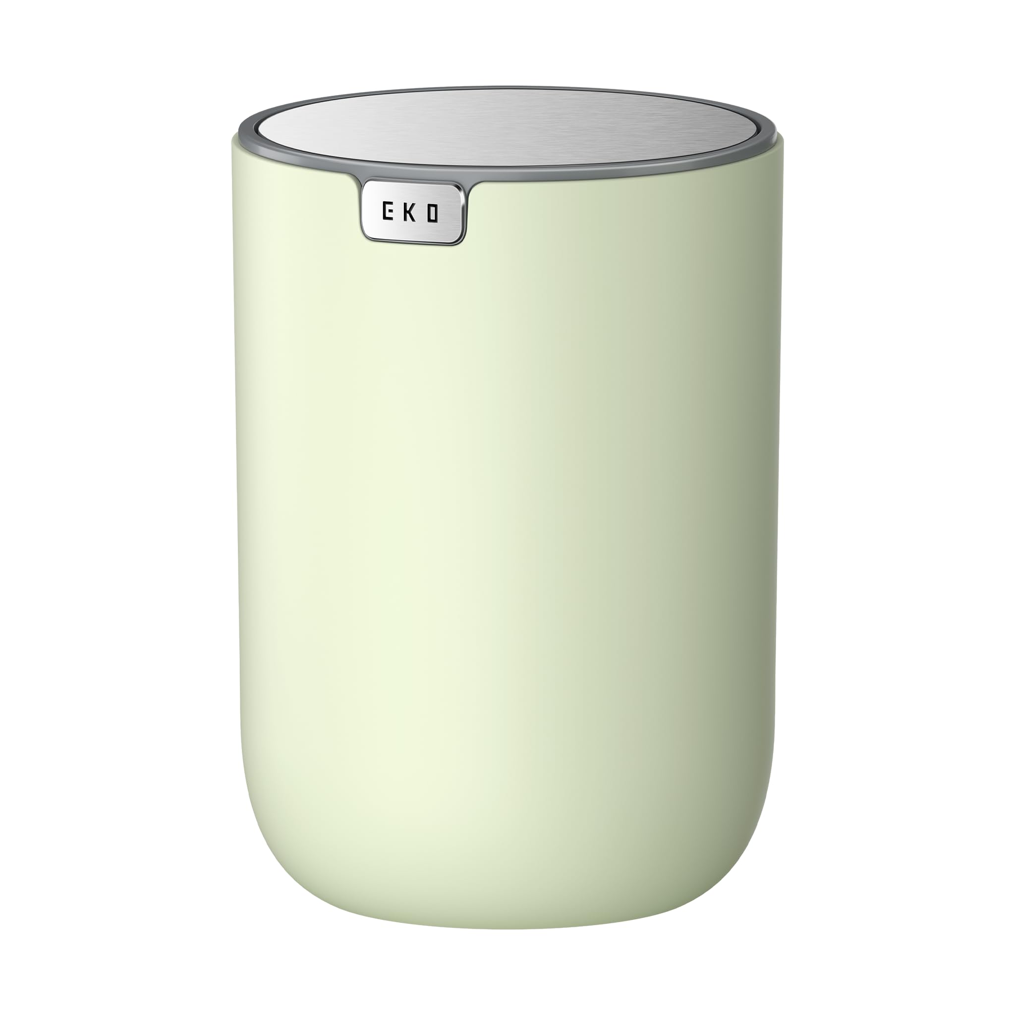 EKO Fandy 0.4 Gal/1.5L Mini Tabletop Trash Bin with Swing-Lid, Desktop Trash Can for Bathroom Countertop, Vanity, Coffee or Office, Small Garbage Bin (Matcha)