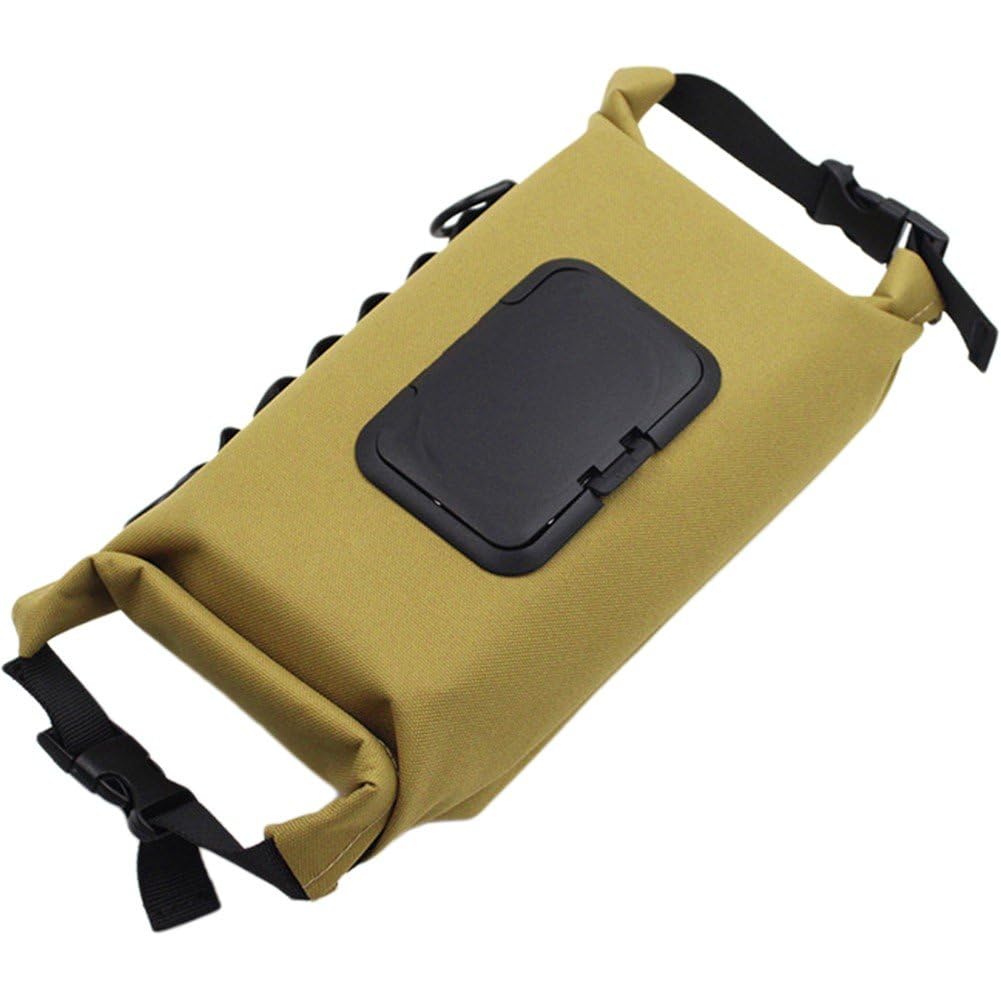 Lipfer Outdoor Wet Wipe Box Canvas Tissue Wipes Dispenser Hanging Wipes Bag Portable Tissue Bag for Camping Hiking Picnic