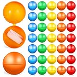 ibasenice Hollow Raffle Ball 50Pcs 1.57 Inch Hollow Colored Plastic Game Easy to Open Drawing Balls Party Favors for Entertainment and Activity Parties