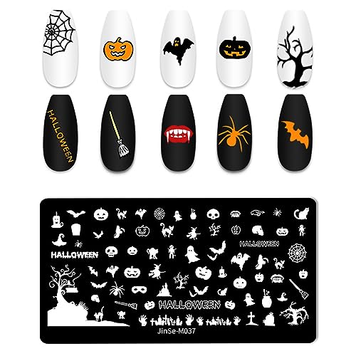 DANNEASY 6 peças de placa de estampagem de unhas de Halloween Natal carimbos de unhas de férias plac