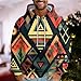 GOFULY Mens Sweatshirt Graphic Fashion Fall Western Ethnic Graphic​ Mens Hoodies Graphic Long Sleeve Mens Hoodies Pullover Winter Drawstring Hoodies For Men Y2K With Kangaroo Pocket Multicolor 4X