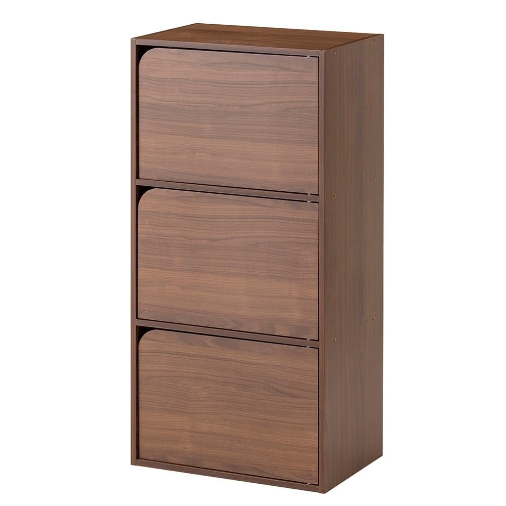 Amazon｜カインズ(CAINZ) カラーボックス ドア付き 収納ボックス 3段