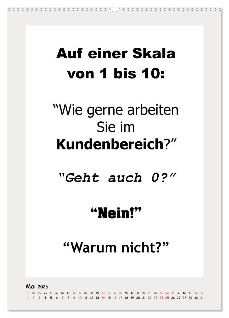 Sprüchekalender. Witziges fürs Büro (hochwertiger Premium Wandkalender 2026 DIN A2 hoch), Kunstdruck in Hochglanz: Sarkastische und lustige Bürosprüche für den Arbeitsplatz (CALVENDO Spass)