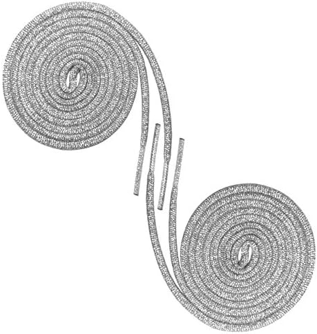 Shoe String KingRound Metallic Silver Shoelaces for Sneakers and Shoes