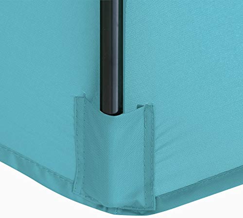 Image of MASTERCANOPY Patio Umbrella 7.5 ft Replacement Canopy for 8 Ribs-Turquoise Canopy Only