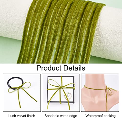NBEADS 50 Yards Single Face Velvet Ribbon - Image 4