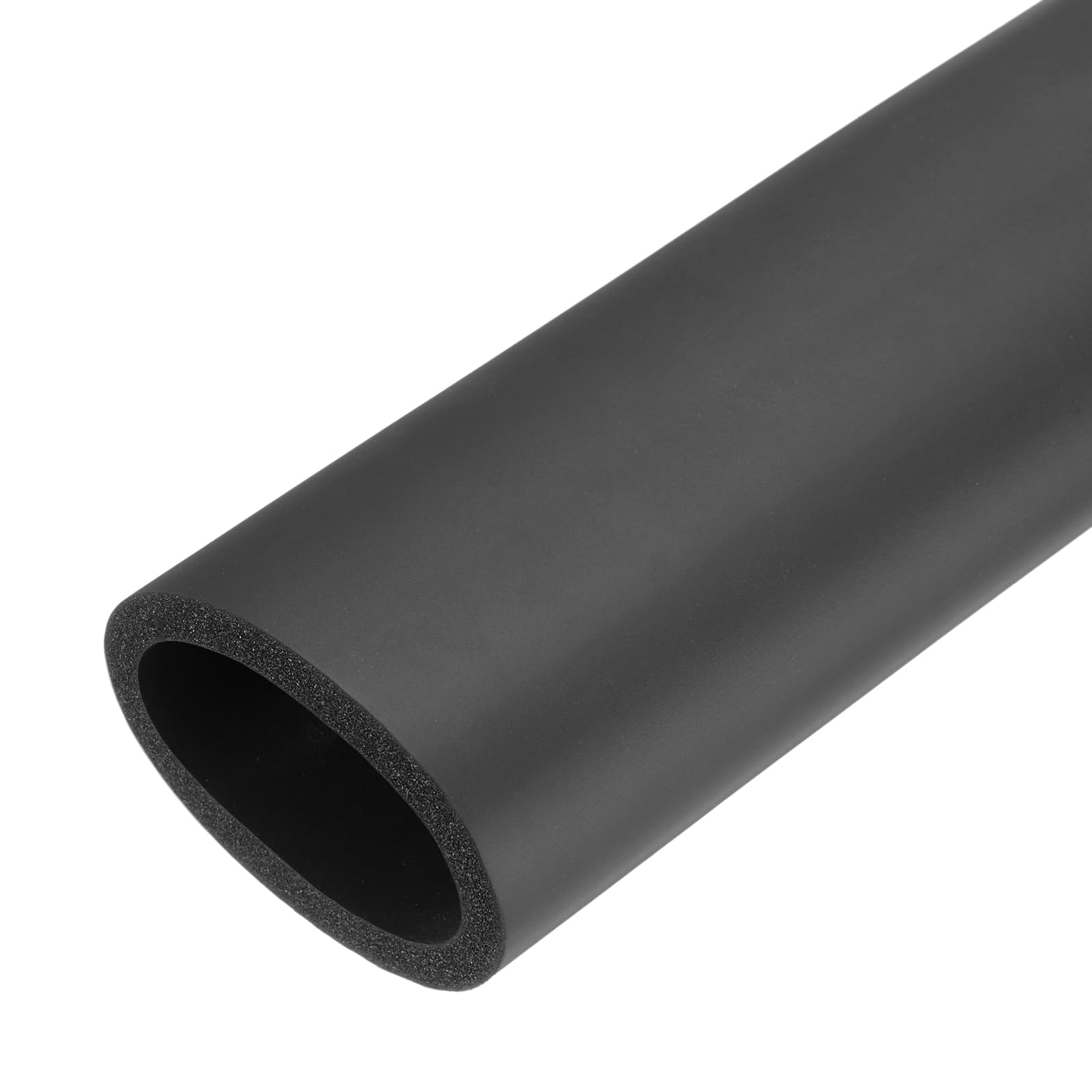 QUARKZMAN 2 x 45.7cm Rohrisolierung Schaumstoff, Durchmesser 50mm Isolierstärke 7mm Heizungsrohr Verkleidung für Fitnessgeräte, Rohre, Handhaben (Schwarz)
