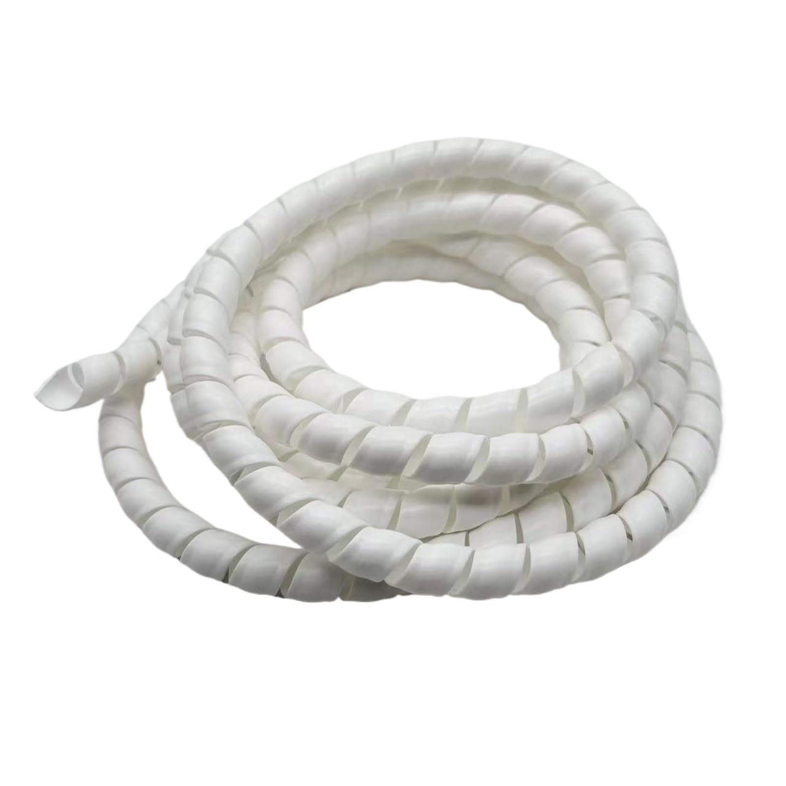 5 metri di guaina protettiva for cavi for tubi dell'olio ID da 18 mm a 28 mm, organizzatore di cavi, tubi flessibili a spirale, avvolgicavo idraulico Strumenti(White,ID 28mm)