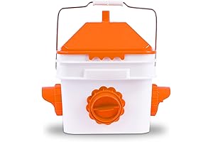 GUEOQTC Chicken Feeder with 4 Ports Rainproof Feeder Cover