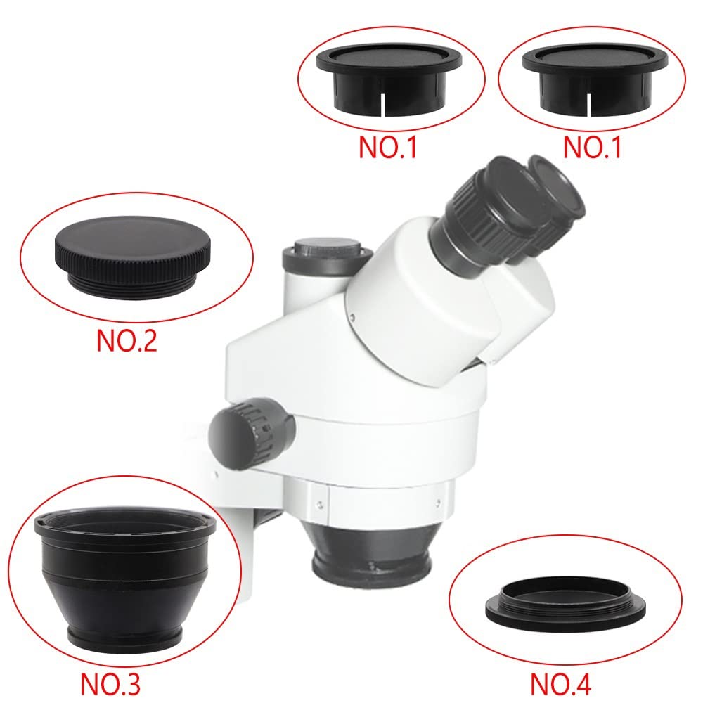 Microscope 7X-45X 3.5X-90X Simul-Focal Trinocular Zoom Stereo Microscope Head Accessories for Industrial Video Biological Microscopio Parts(No.1)