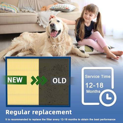 Image of GAPCCCAR2025 Pet Care Filter Replacement Compatible with Bryant /Carrier Infinity MERV 16 Air Cleaner Purifier Cartridge GAPBBCAR2025 /GAPCCCAR2025, 20 inch x 25 inch(actual size: 24.4 inch x 20.7 inch x 3.5 inch)