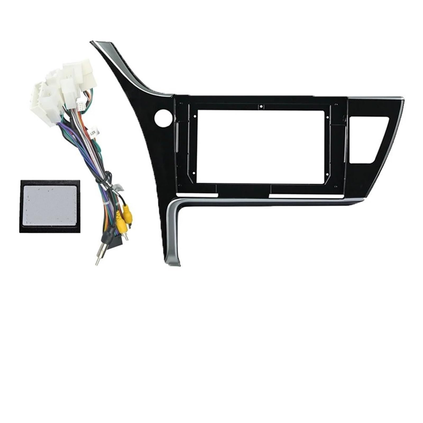 JKELPV Car Radio Frame Kit Fit For TOYOTA COROLLA 2017-2018 10.1 Inch Car Fascia 2din Car Dvd Radio Frame Adaptor Panel Radio adapter(Frame canbus cable)