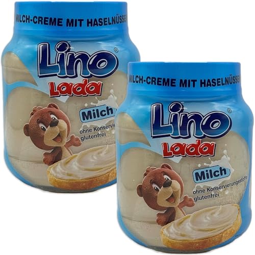 Lino Lada Milch 2er Set (2x350g) - Milch-Creme mit Haselnüssen Doppelpack zusammengestellt durch Pikaflor