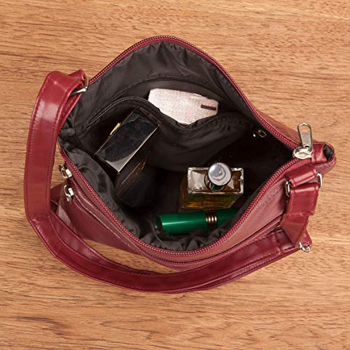 Miles Kimball RFID Lambskin Patch Leather Crossbody Bag3