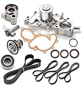 Engine Timing Belt Kit with Water Pump Compatible with 1995-2004 Toyota 4Runner Tacoma Tundra T10...