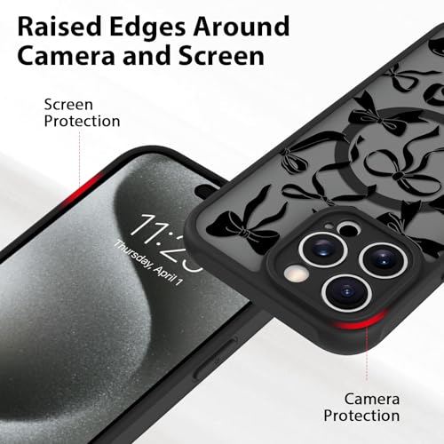 BITOBE Bow Case for iPhone 15 Pro Max [Compatible with MagSafe] - Black by BITOBE - Used condition - Image 3
