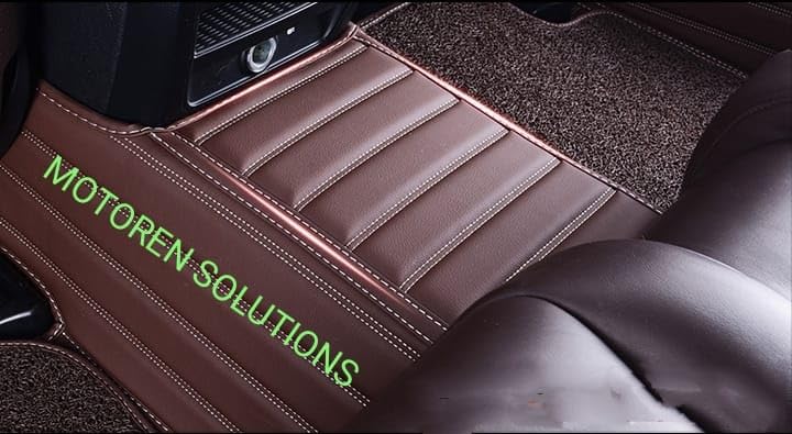 Image of 10D Premium Leatherette Car Foot Mat for Nissan xtrail 7seater 2024 onw| Luxurious & Elegant Look | 100% Waterproof and Dust Proof | Custom Fitted 10D Car Floor Tray Mat -Full Coffee