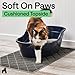 GORILLA GRIP Cat Litter Box Mat, 47x35, Cushioned Coil Mesh Litter Trapping Mats, Scatter Control Supplies for Less Mess, Phthalate Free, Ultra Deep Catch Grooves, Rinse or Vacuum to Clean, Dark Gray