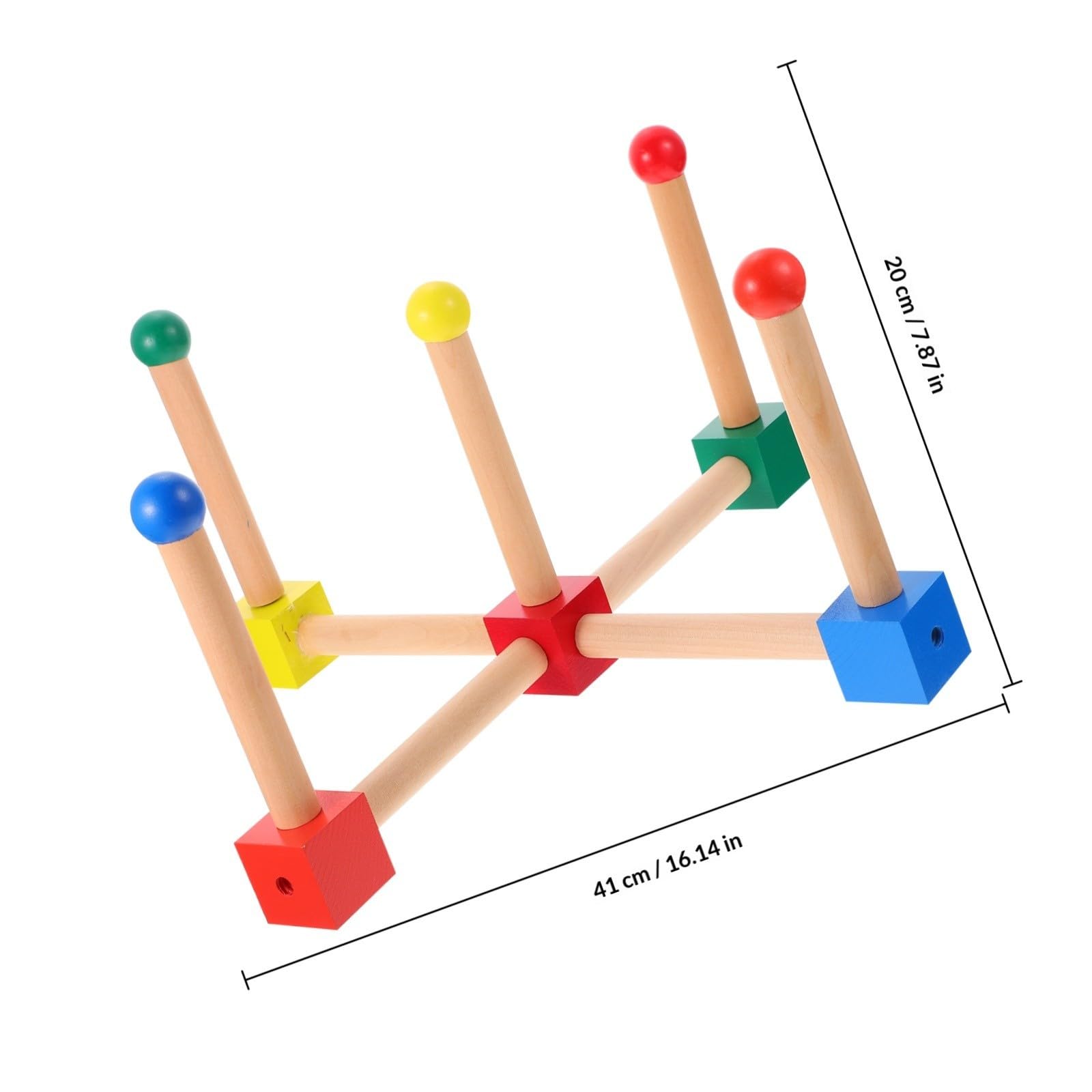 Toyvian Garten Quoits Satz für Interaktives Ringwurfspiel zur Konzentration und Koordination Outdoor für Draußen Zufällige Farbe