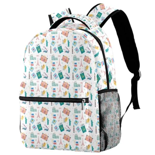 Sac de voyage décontracté grand volume 40cm avec poches filets
