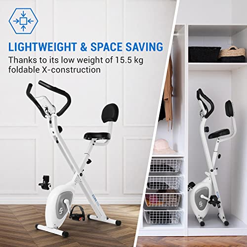 Capital Sports Azura Air Bike Hometrainer - Fiets Ergometer met Trainingscomputer, Opvouwbare Hometrainer met 8 Kg Vliegwielmassa, 8-Staps Instelbare Weerstand, Zilver - Afbeelding 5