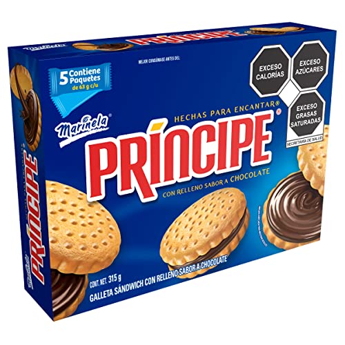 Marinela Galletas Príncipe, 5 paquetes, 315g