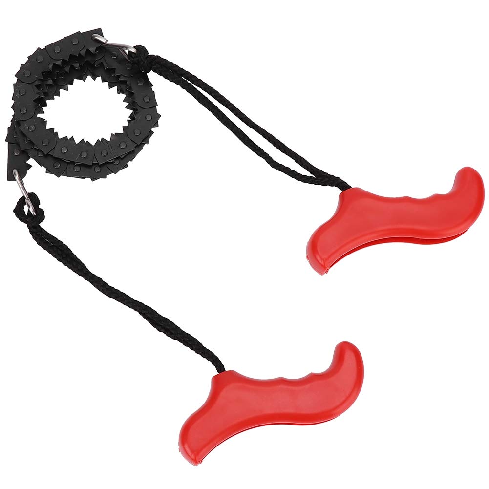 Pocket Chainsaw with Ergonomic Handle 48cm/18.9in Long Chain Hand Saw Emergency Outdoor Survival Gear for Camping, Hunting
