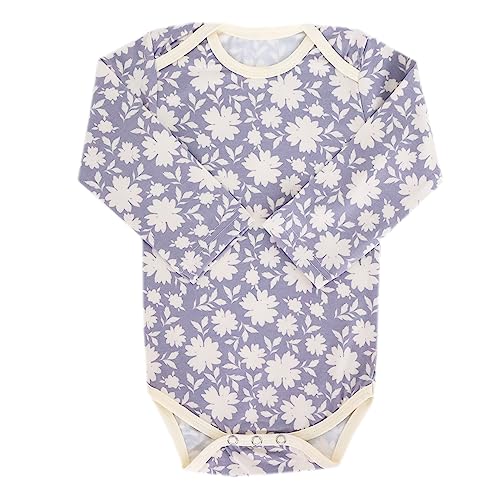 Copper Pearl Long Sleeve Bodysuit Baby: Ultra Soft Baby for Newborns, Boys, and Girls - Stylish, Comfortable, Overlap Shoulders, Premium Knit Fabric - 6-12 Months, Lacie