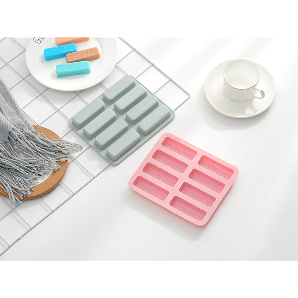 Lot de 2 Moules Rectangulaires en Silicone 8 Cavités, Moule en Silicone pour Barres énergétiques Et Céréales