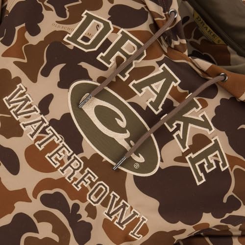 Drake Waterfowl Men's Performance DW0237 Hunting Casual Camo Anti-Pilling Stretching Hoodie w/Kangaroo Pocket & Lined Hood3