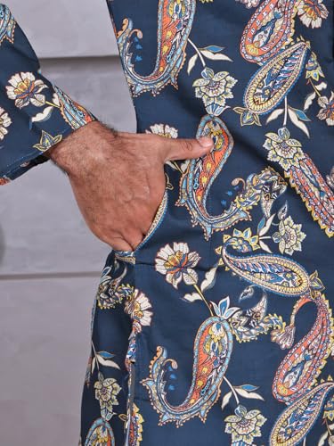 Image of MANQ Men Ethnic Motif Kurta - Occasion Outfit
