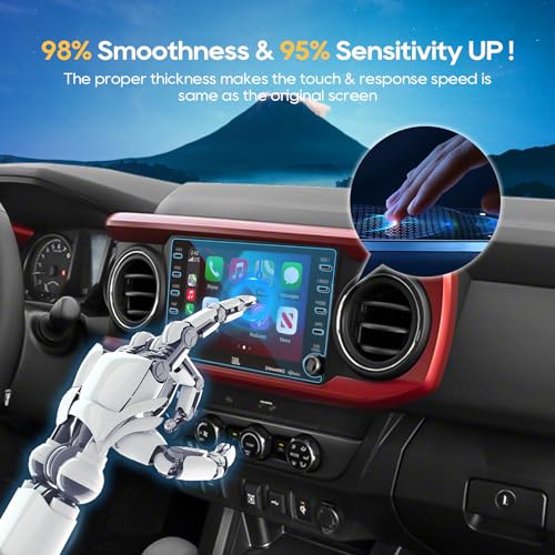 Image of LFOTPP 2019-2021 Corolla Cross Car Navigation Screen Protector for 2019-2022 2023 RAV4 Corolla CHR Tacoma Hatchback 8-Inch Glass 2019-2023 RAV4 C-HR Infotainment Screen Protector Center Touch (8-Inch)