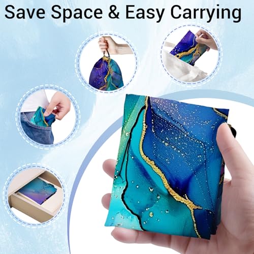 Image of Purple Marble Drawstring Gym Bag Adjustable Gymnastics Storage Pouch for Gymnasts Holding