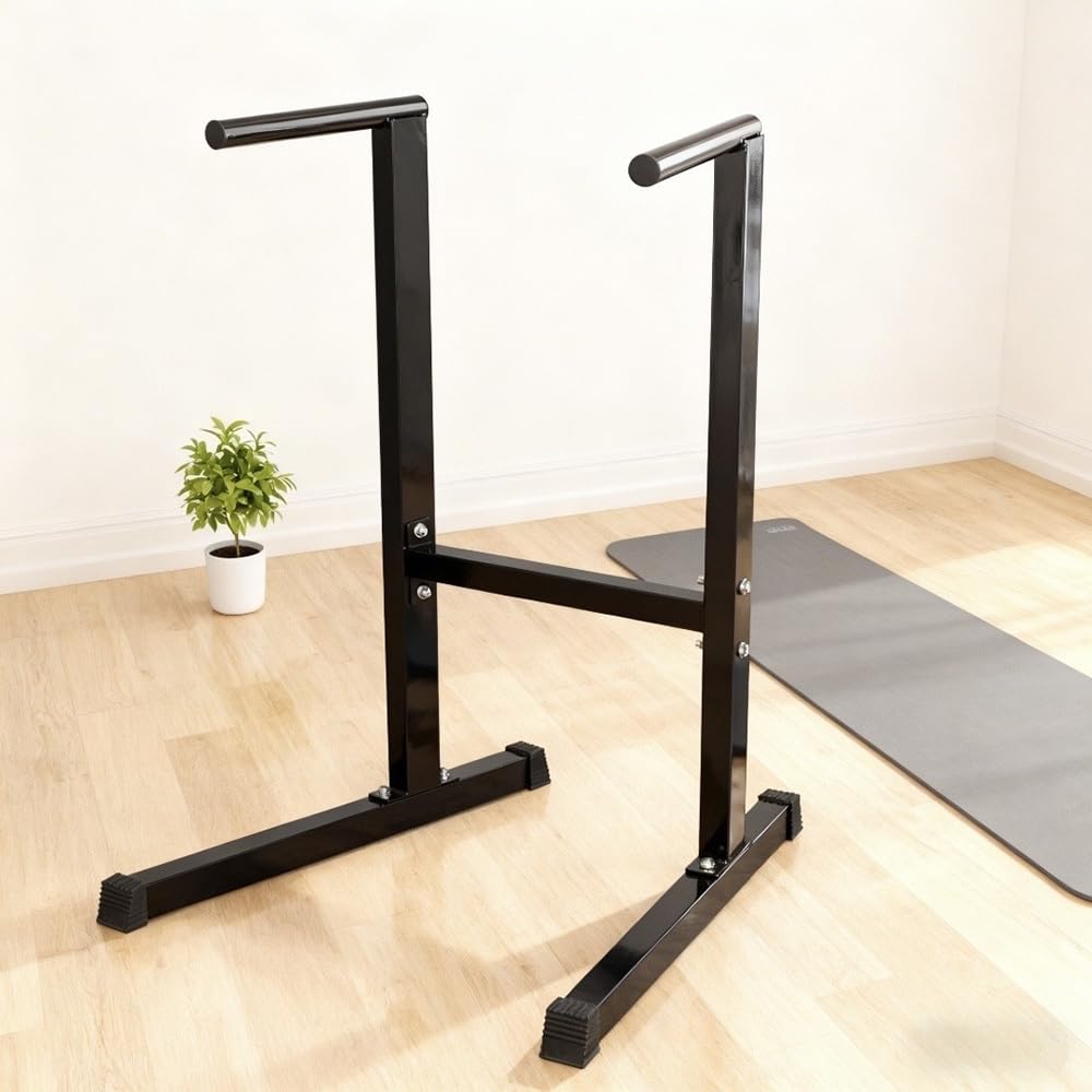 Yaheetech Barres de Traction Gym, Chaise Romaine Power Tower sur Pied, Barres Dip Parallèles, pour Entraînements Musculation Domicile, Salle de Sport Training, 84 x 79 x 107 cm