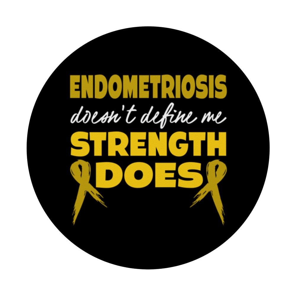 Endometriosis Awareness PopSockets Swappable PopGrip, Black - Image 3
