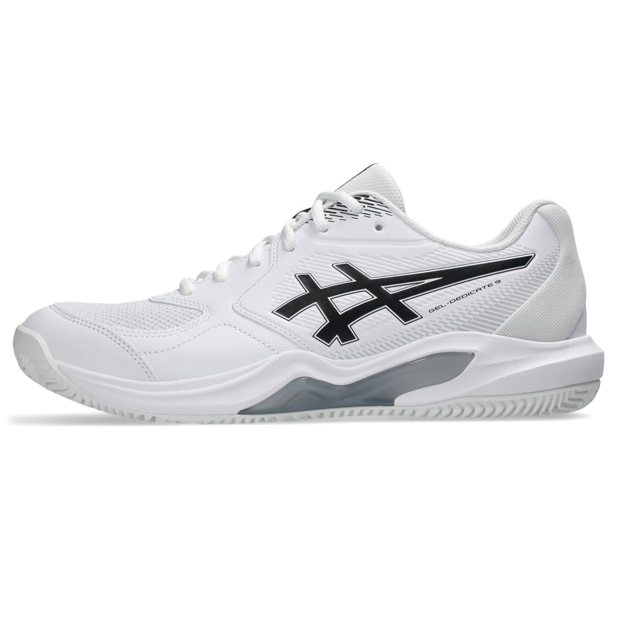 Men's Gel-Dedicate 9 Clay Tennis Shoes, 9.5, White/Vintage Khaki