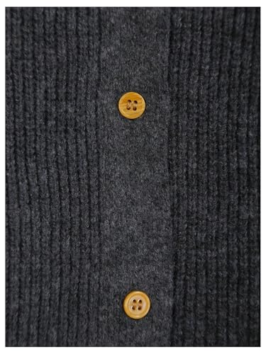 SHENHE Girl's Button Up Cardigan Ribbed Knit Doll Collar Cute Long Sleeve Sweater4