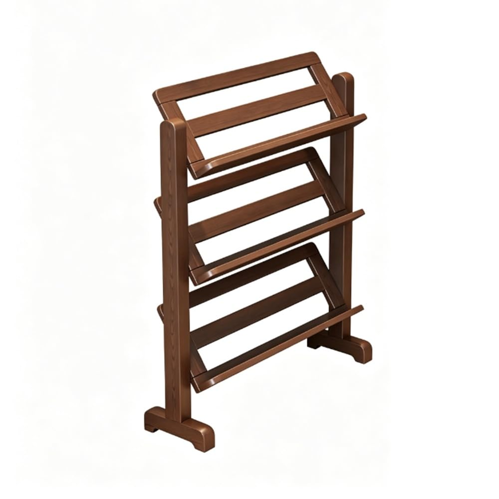 XUJUAN-0227 Shoe Cabinet Multi Functional Shoe Rack Bookshelf Suitable for Doorways Study Rooms Bedrooms(Walnut)