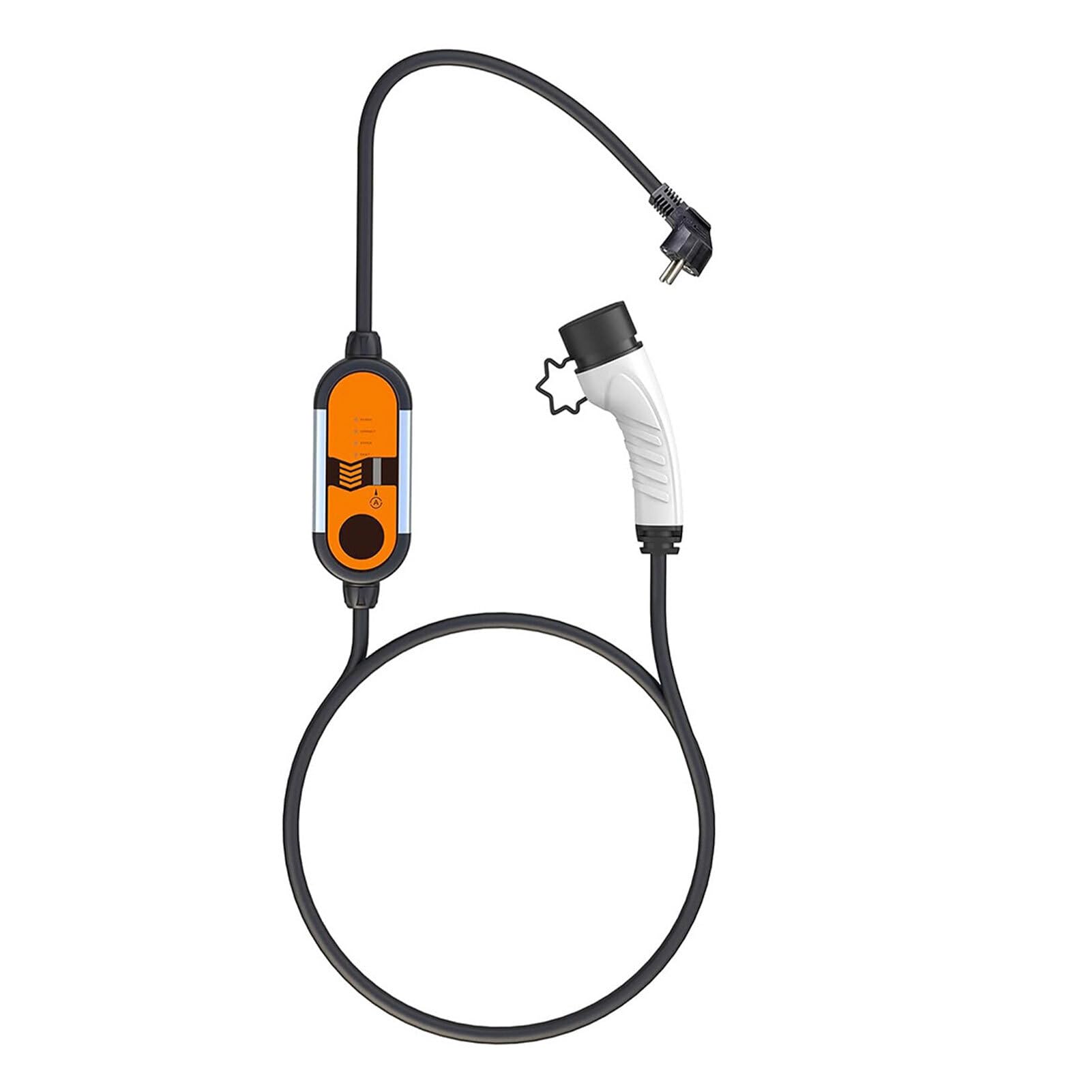 Caricabatterie portatile per veicoli elettrici di tipo 2 IEC62196-2 con cavo da 5 m da 8A-16A, opzione di ricarica rapida per appassionati di veicoli