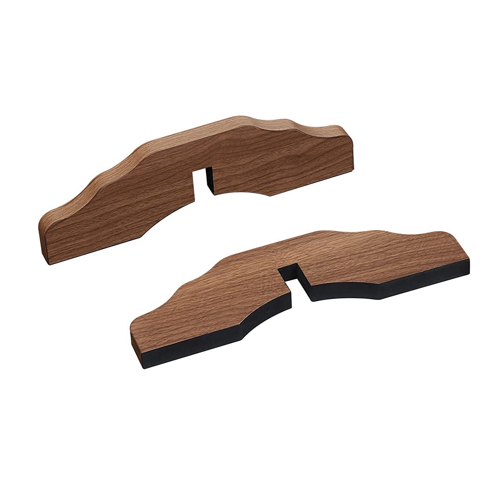 unipaws Support Feet for Extra Wide 6 Panel Pet Gate, Dog Gate, Set of 2, Design for 0.71 inches Thickness Panel (Walnut)