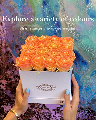 Real Roses That Last A Year - White Velvet Box with Swarovski Crystals (Cherry) - Image 5