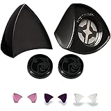 Helmet Flair MagNeatOhz Pink Cat Ears for Helmet | Made in USA | Magnetic &amp; Interchangeable Kitty Ears for Motorcycle, Bike &amp; Ski Helmets - Pair
