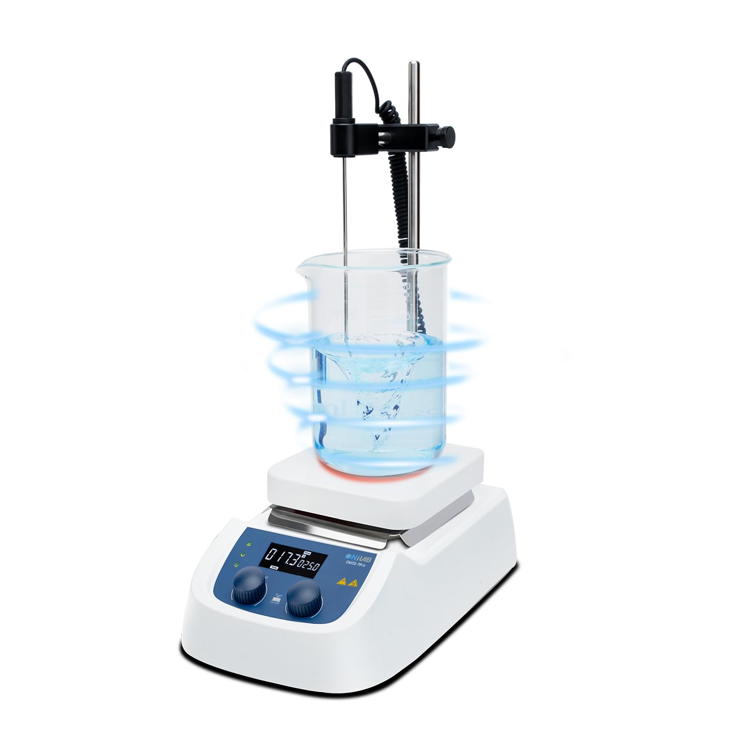 ONiLAB 550C magnetyczna płyta grzewcza, mieszadło, maks. temperatura ogrzewania do 550°C, prędkość 1500 obr./min, kolor biały, ceramika szklana