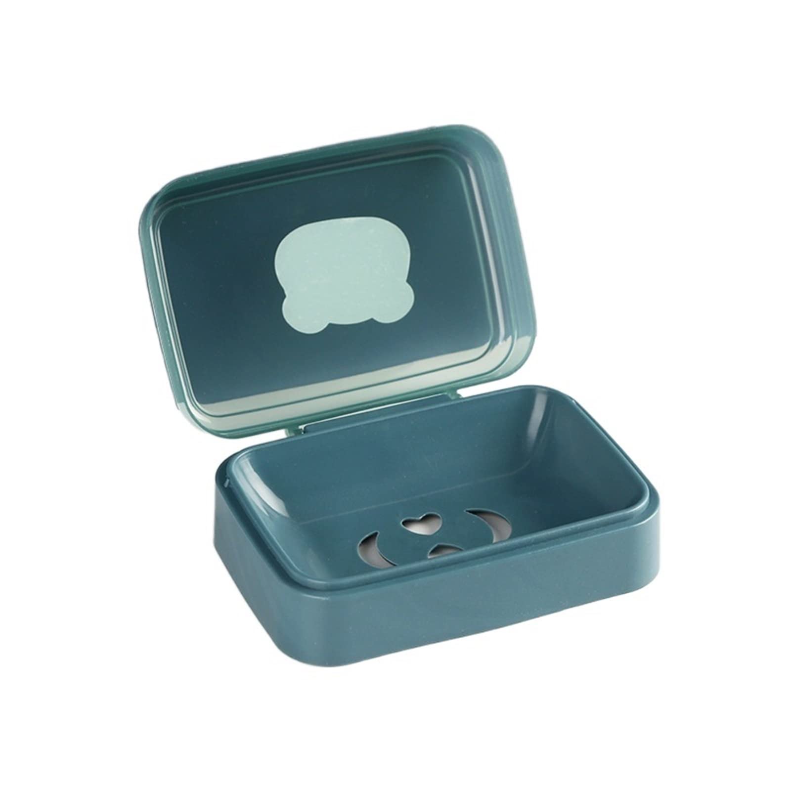 JINGYAN Soap Dishes Soap Dish With Lid, Flip-top Rack, Travel Portable(Green)