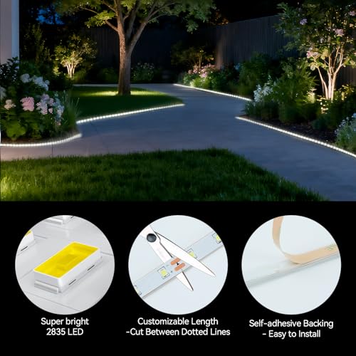Tira de Luz LED Solar Exterior 6000K Blanca 32.8FT miniatura 4