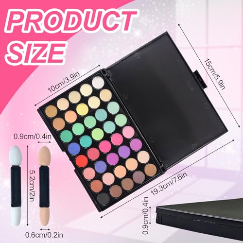 Image of 40 Colors Nail Pigment Powder Palette, Ombre Color Pigment Powder for Nails, Professional Nail Supplies Manicure DIY Accessories for Beginners Home, A