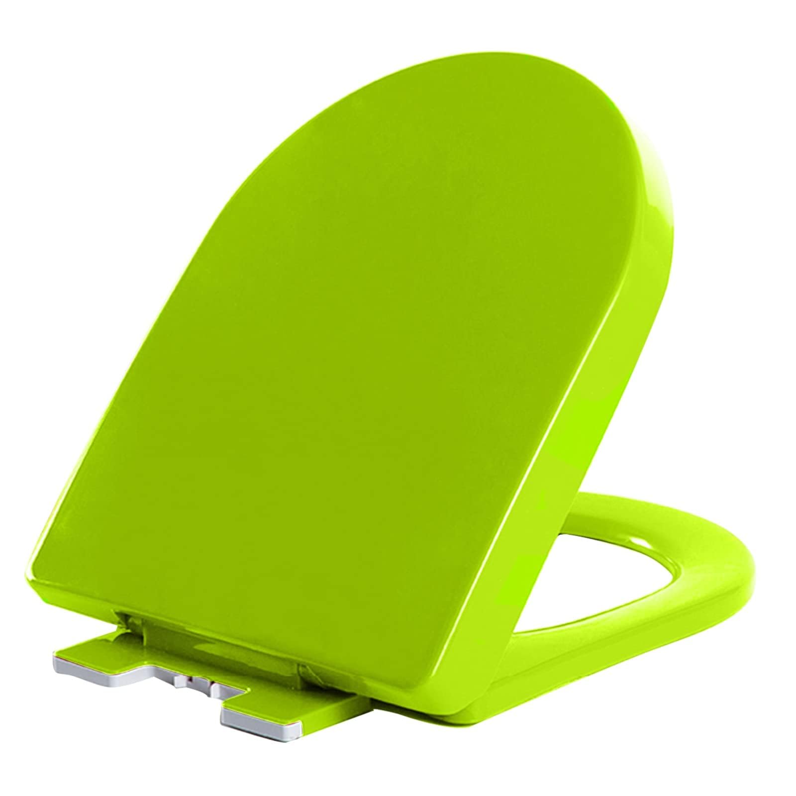 Blue Soft Close Close Toilet seat, Quick Release Hinges, Adjustable Hinges Anti-Scratch buffers, pp Material, Lightweight, Durable, Portable, User-Friendly, Compact, Shape
