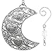 I Love You to The Moon and Back - Filigree Moon Christmas Ornament - Engraved Words in Heart Shape with Crystal Jeweled Accents - Red Gift Bag Included - 4